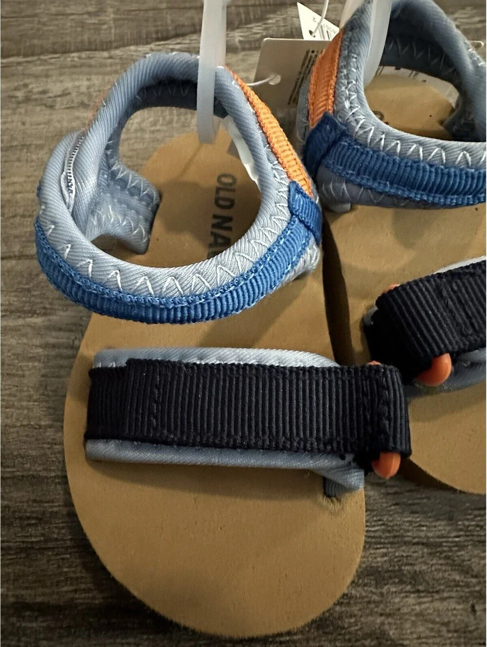 Old Navy Infant/Newborn Boy Double-Strap Sandals Navy  Size 3-6 Months NWT